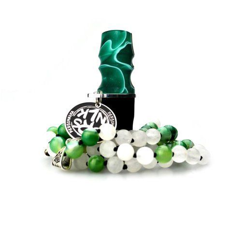 Персональный мундштук Personalka Stone Green-White 3508-26 фото