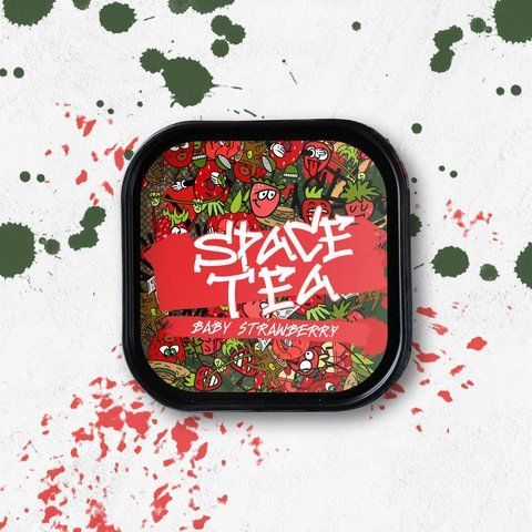 Бестабачная смесь Space Tea Baby Strawberry 100g 0024-2 фото