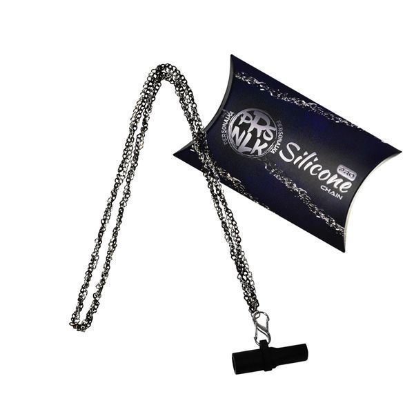 Персональный мундштук на цепочке Personalka Silicone Pro Chain Серебристый 9917-2 фото